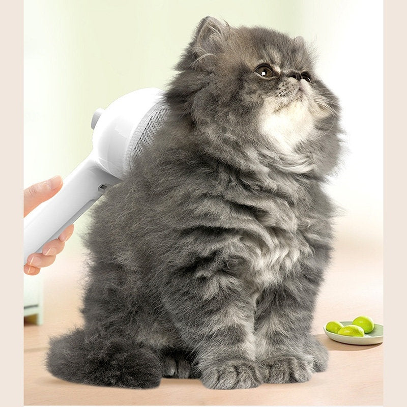 Pet Comb Self Cleaning Pets Hair Remover Brush For Dogs and Cats - Grooming Tools Dematting Comb Built-in Mist Humidifier Pet Products