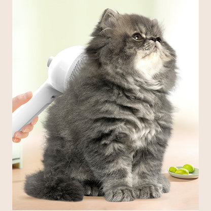 Pet Comb Self Cleaning Pets Hair Remover Brush For Dogs and Cats - Grooming Tools Dematting Comb Built-in Mist Humidifier Pet Products