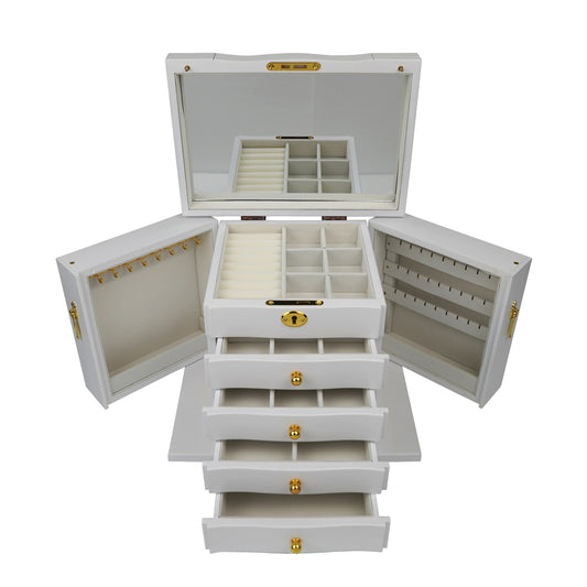 White Wooden Jewelry box