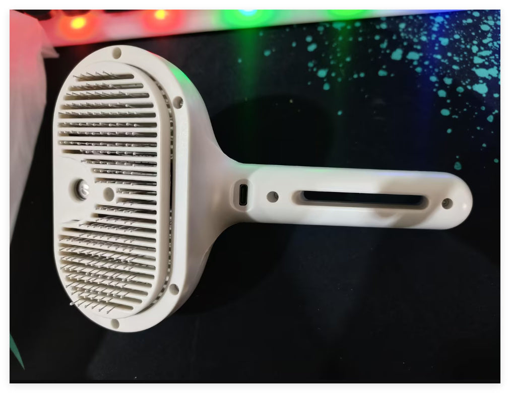 Pet Comb Self Cleaning Pets Hair Remover Brush For Dogs and Cats - Grooming Tools Dematting Comb Built-in Mist Humidifier Pet Products